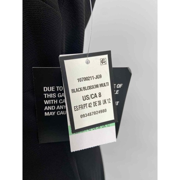 Nine West Dress Black Floral Embroidered Paisley Whimsigoth Fairy Witch Size 8 - Picture 6 of 10